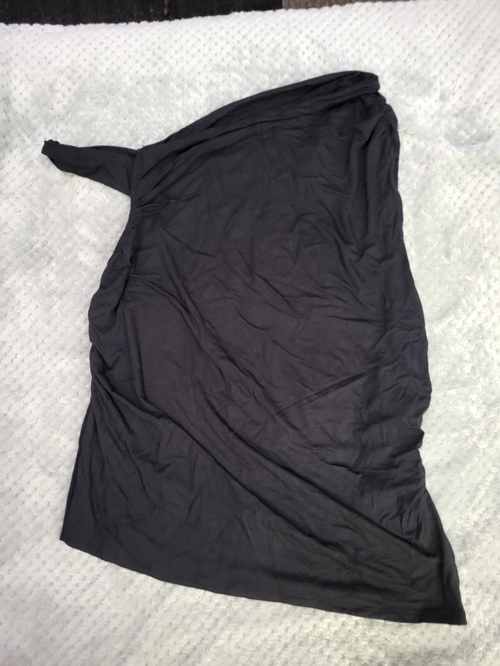Fashion Nova One-Shoulder Black Top 3x‎